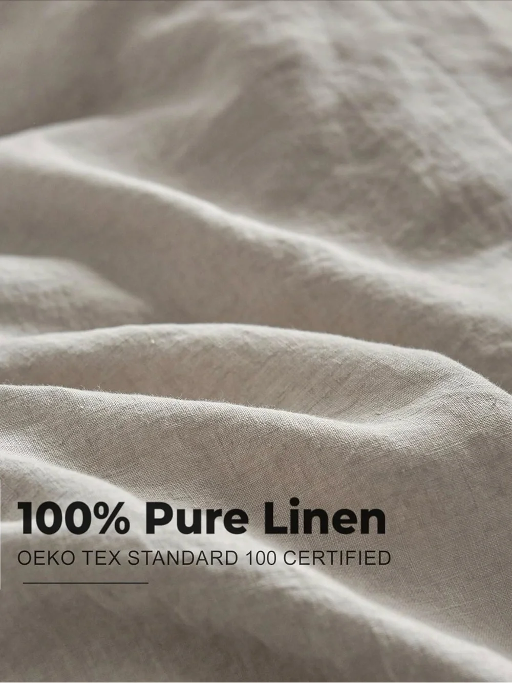 Washed Linen Duvet Cover Set in Light Gray -custom made